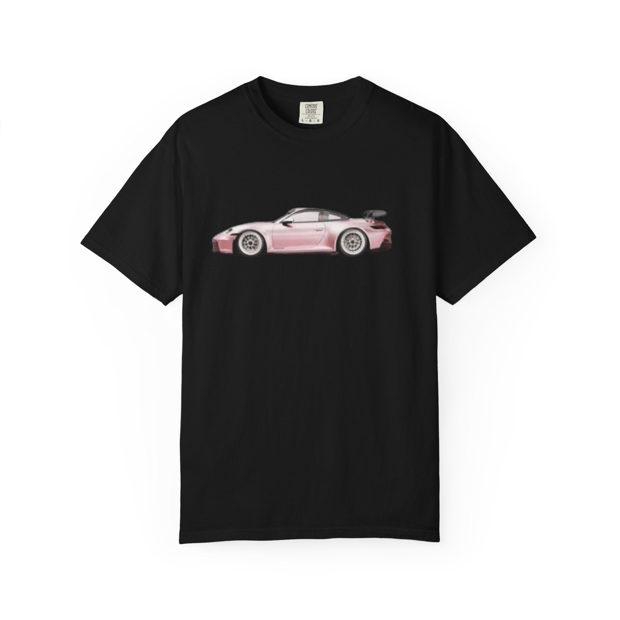 Pink Sports Car T-Shirt — Retro Racer Graphic Tee