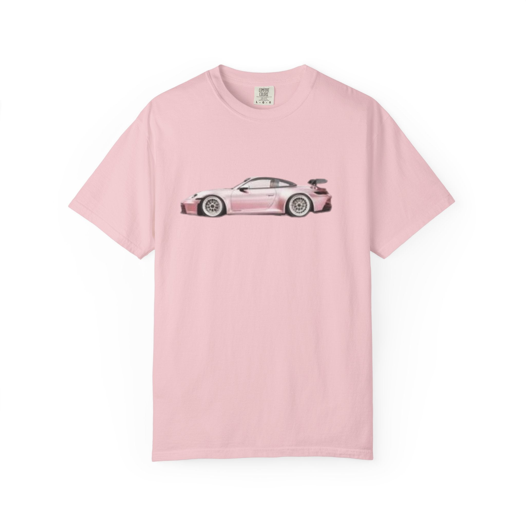 Pink Sports Car T-Shirt — Retro Racer Graphic Tee